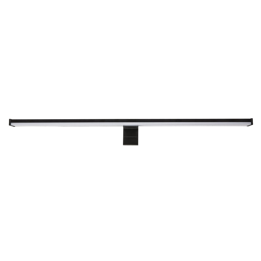 Aplique de baño, Seyra, LED 12 W, 4000 K, 910 lm, L 60 cm, negro, IP44, 75113