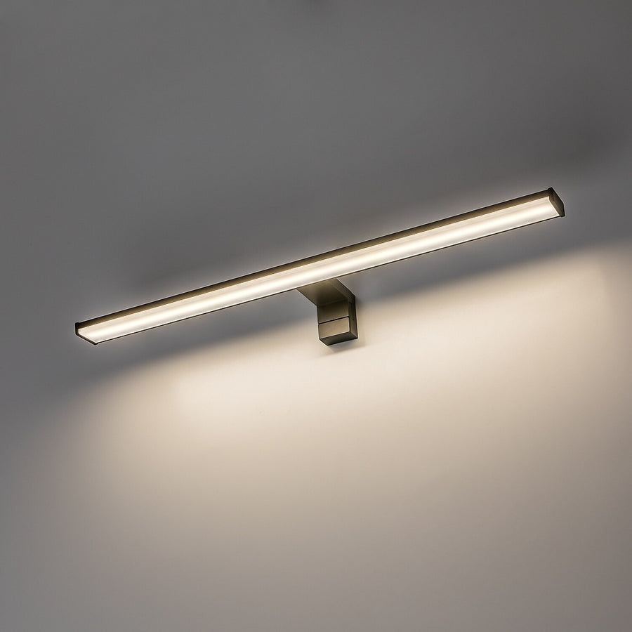 Aplique de baño, Seyra, LED 12 W, 4000 K, 910 lm, L 60 cm, negro, IP44, 75113