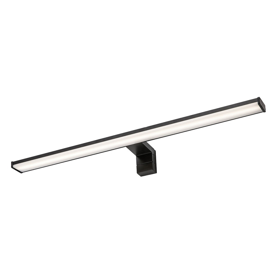 Aplique de baño, Seyra, LED 12 W, 4000 K, 910 lm, L 60 cm, negro, IP44, 75113