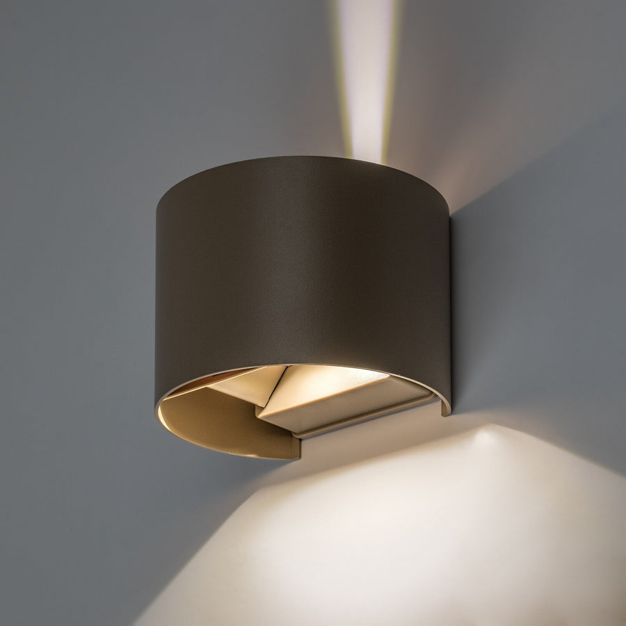Aplique de exterior, Virna, LED 5 W, 420 lm, temperatura de color 2700, 4000, 6500 K, IP54, gris-beige, 77217