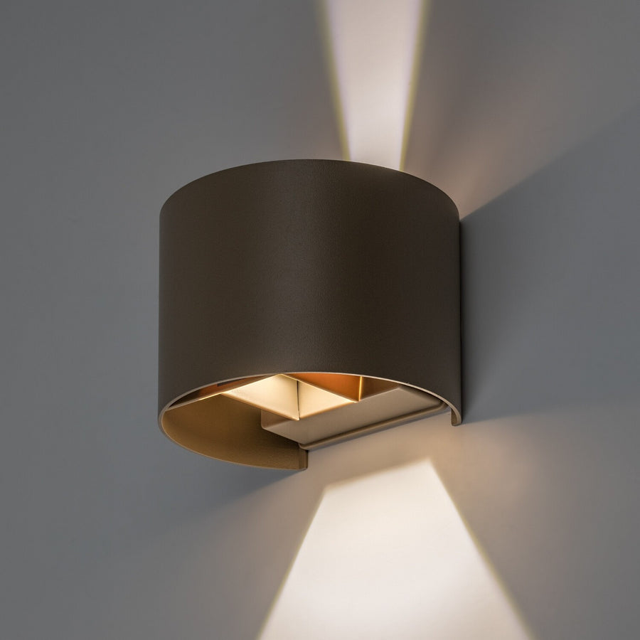 Aplique de exterior, Virna, LED 5 W, 420 lm, temperatura de color 2700, 4000, 6500 K, IP54, gris-beige, 77217