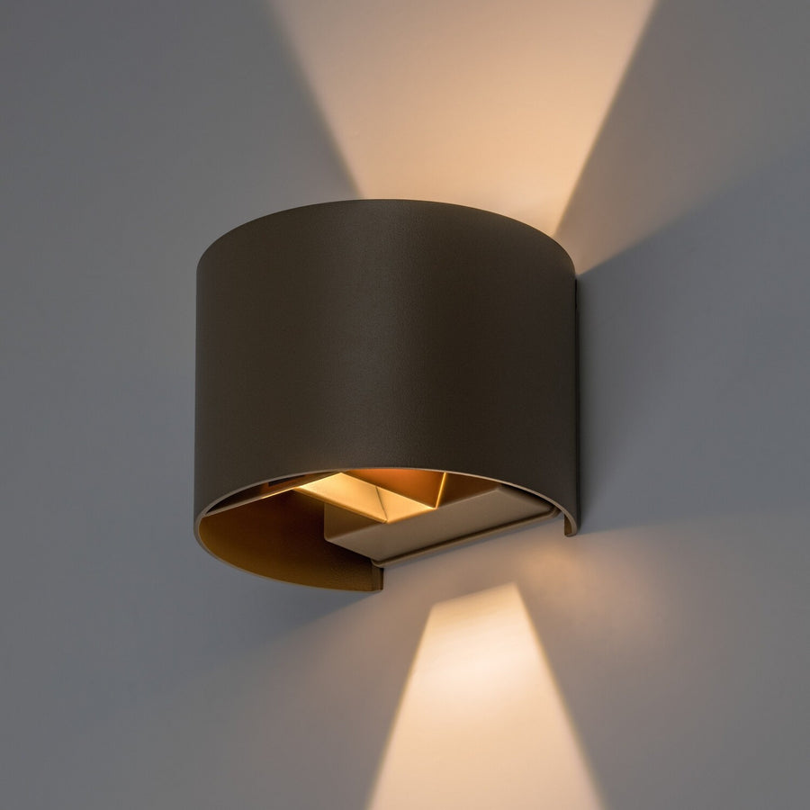 Aplique de exterior, Virna, LED 5 W, 420 lm, temperatura de color 2700, 4000, 6500 K, IP54, gris-beige, 77217