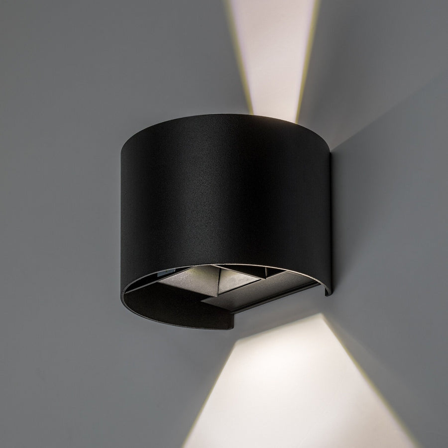 Aplique de exterior, Virna, LED 5 W, 420 lm, temperatura de color 2700, 4000 y 6500 K, IP54, negro, 77218