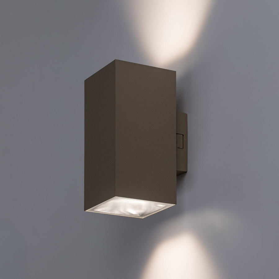 Aplique de exterior, Urfa, LED 18 W, 1800 lm, temperatura de color 2700, 4000, 6500 K, altura 16 cm, IP65, gris-beige, 77215