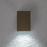 Aplique de exterior, Urfa, LED 9 W, 900 lm, temperatura de color 2700, 4000, 6500 K, H 11,5 cm, IP65, gris-beige, 77216