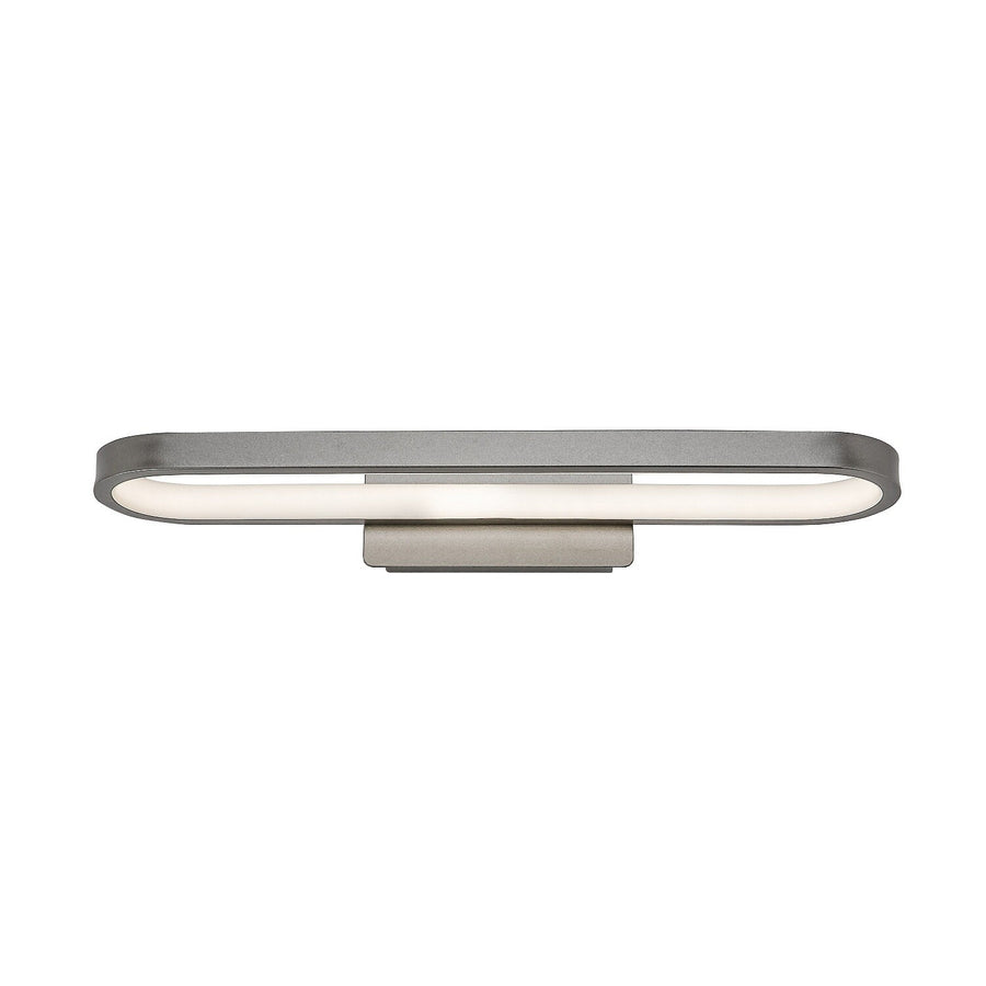Aplique de baño, Odran, LED 15 W, 1200 lm, 4000 K, L 40 cm, gris plomo, IP44, 75114