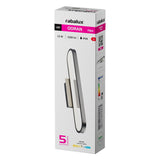 Aplique de baño, Odran, LED 15 W, 1200 lm, 4000 K, L 40 cm, gris plomo, IP44, 75114