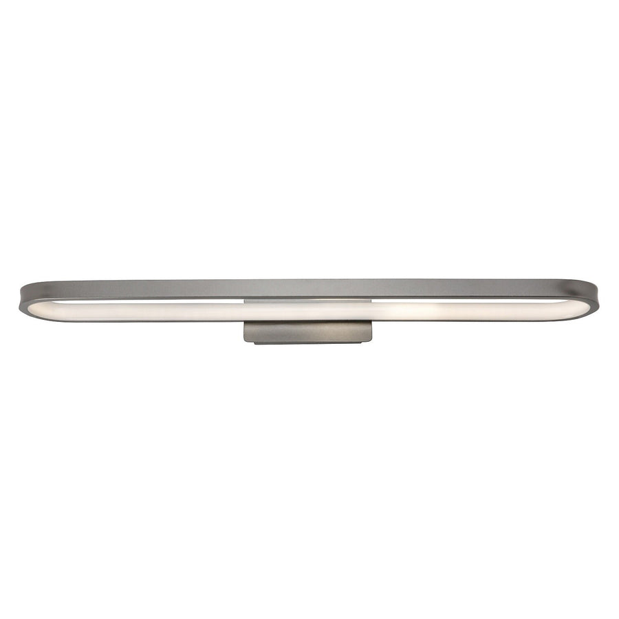 Aplique de baño, Odran, LED 18 W, 1350 lm, 4000 K, L 60 cm, color gris plomo, IP44, 75115
