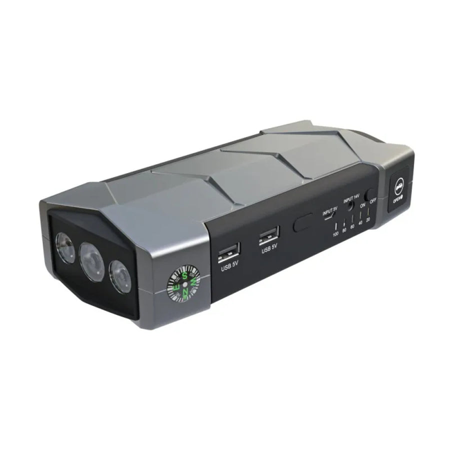 Cargador de emergencia Extralink Jump Max7, capacidad de 10 000 mAh, 3 LED, linterna, brújula, martillo, corriente de arranque de 400 A, corriente máxima de 1 000 A
