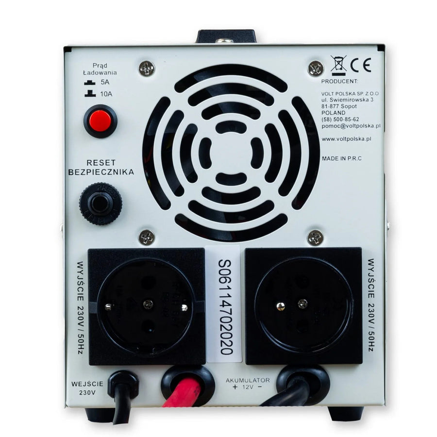 Sistema de alimentación de emergencia Sinus Pro 800 E, 12/230 V, potencia constante 500 W, potencia total 800 VA, 3SP080012E