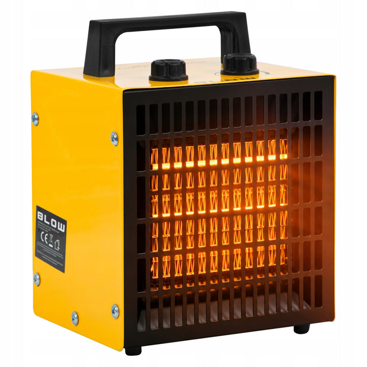 Calentador Blow, potencia de 2000 W, 2 niveles de calor, termostato regulable, protección contra el sobrecalentamiento, 44-904#
