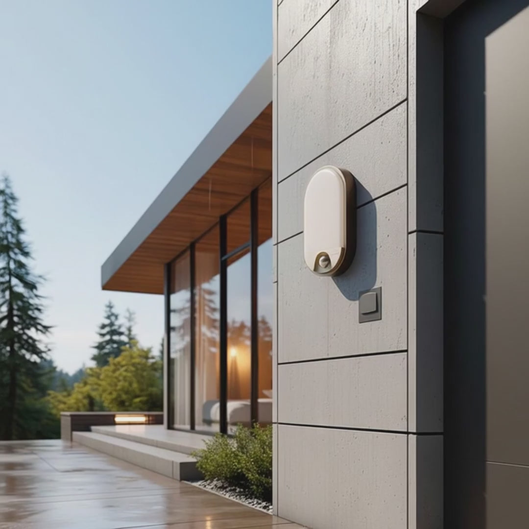 Lámpara LED con sensor de movimiento por infrarrojos MCE340 GR 1100lm 15W IP54 Maclean Energy gris, blanco natural (4000K)