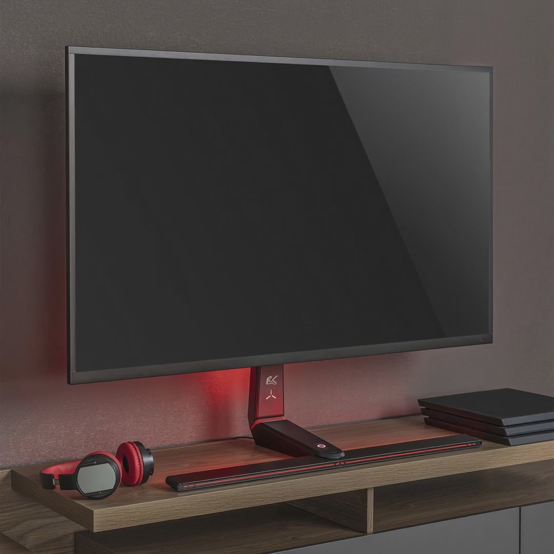 Suporte para monitor de jogos NanoRS, altura ajustável, LED RGB, 32-55", Max VESA 400x400, Max 40kg, RS167