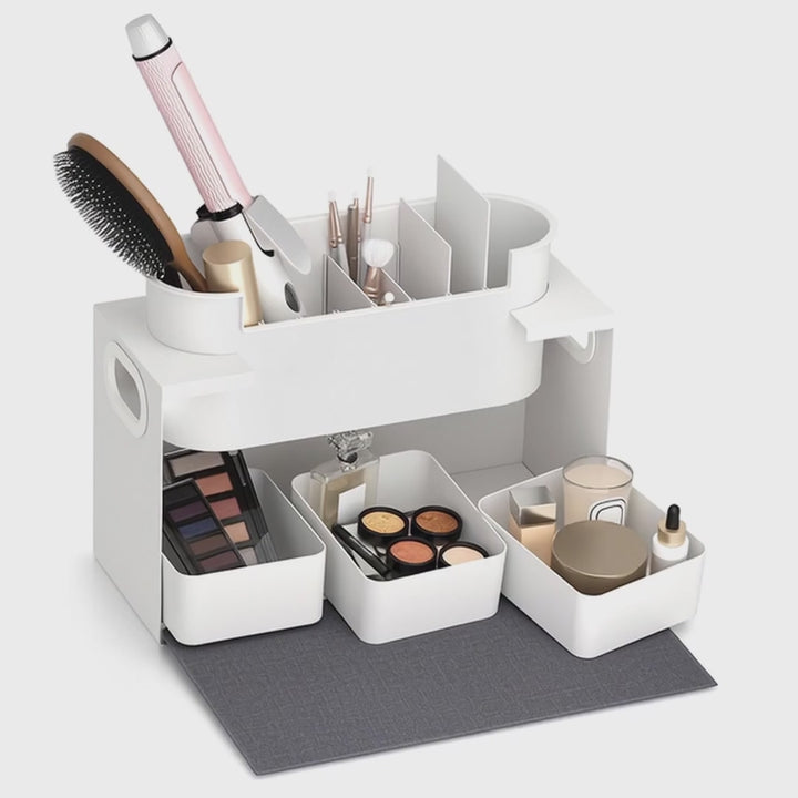Maclean MC-479 Organizador de Maquillaje Universal para Cosméticos y Artículos de Tocador, Carga máx. 8kg, 367x150x220mm
