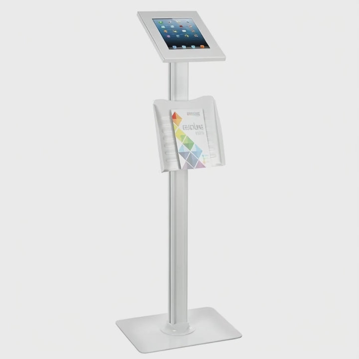 Suporte de mesa para tablet, suporte para folhetos, estação para tablet, suporte de chão com trava para iPad 2, iPad 3, iPad 4, iPad Air; Dispositivo anti-roubo Maclean MC-724