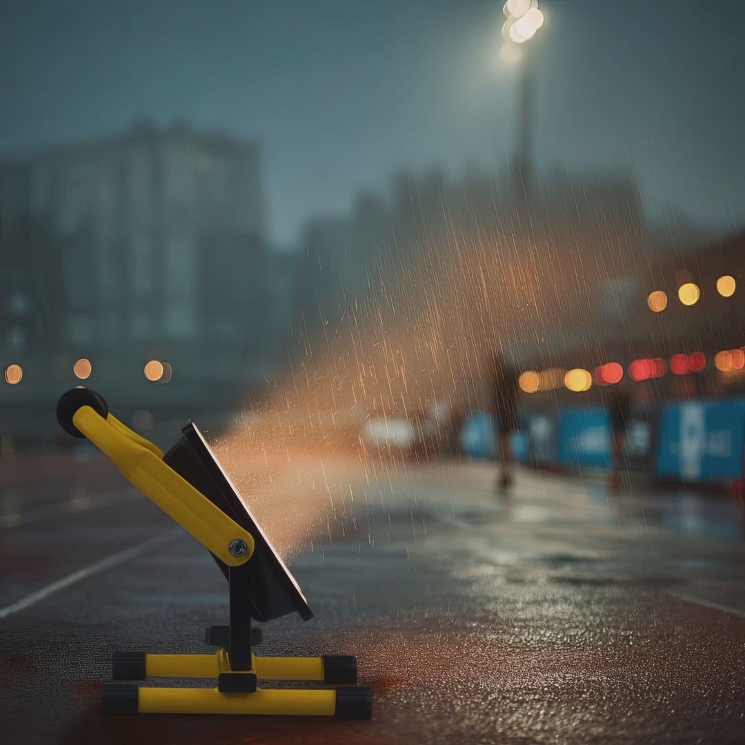 Suporte de chão amarelo Maclean MCE632 para projetores LED de aço Maclean com ângulo ajustável MCE550/650 MCE652