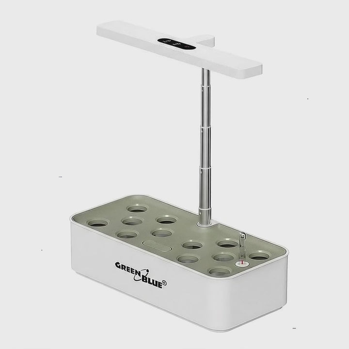 Sistema inteligente de cultivo de plantas de interior GreenBlue, maceta SMART, 4L de capacidad, para 12 plantas, LED de espectro completo, GB133