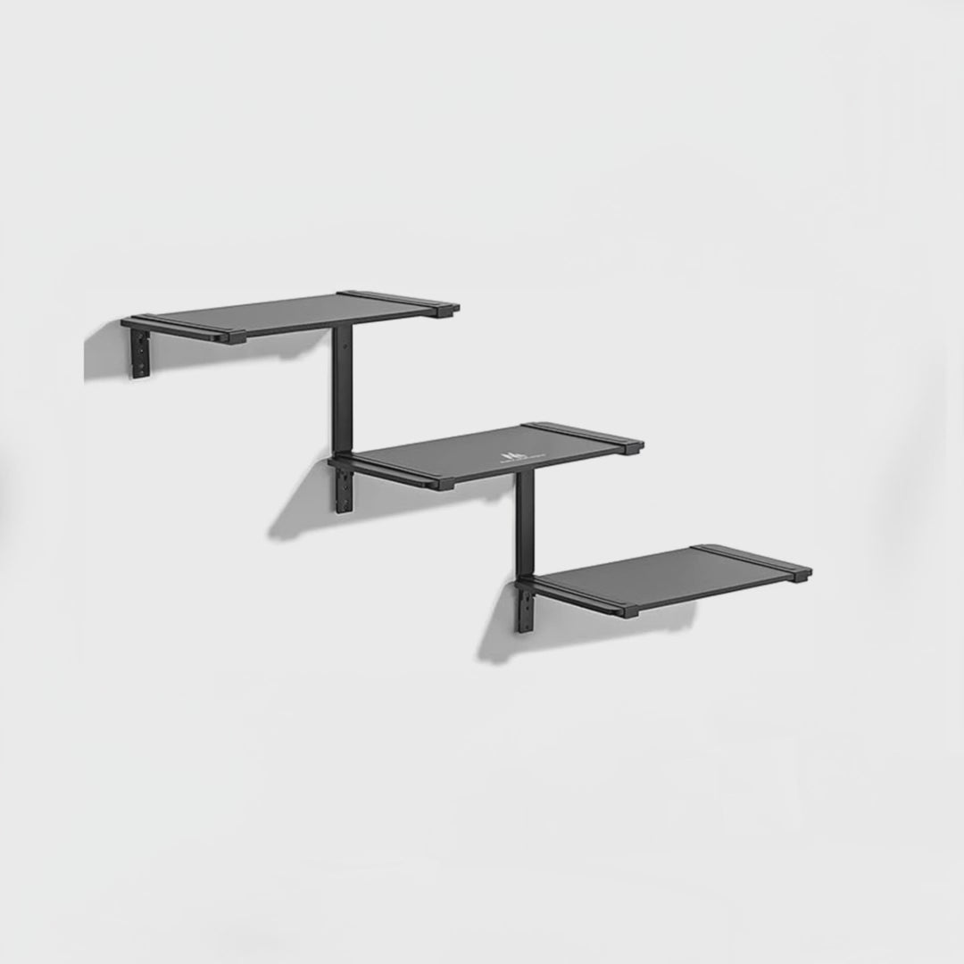 Maclean MC-974 Estanterías Modulares de Tres Niveles, Estante Mural, Carga máxima 30kg