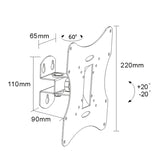 Suporte de parede para ecrã de TV PLASMA, LCD, LED 23-50" 30kg VESA 200x200 Maclean MC-501A B