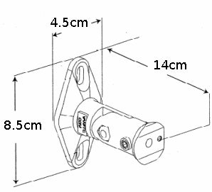 Suporte de alto-falante giratório e giratório preto Maclean MC-528