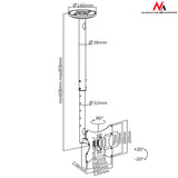 Soporte para TV de techo 23-42 " 50 - 85 cm 30kg Maclean MC-504A B