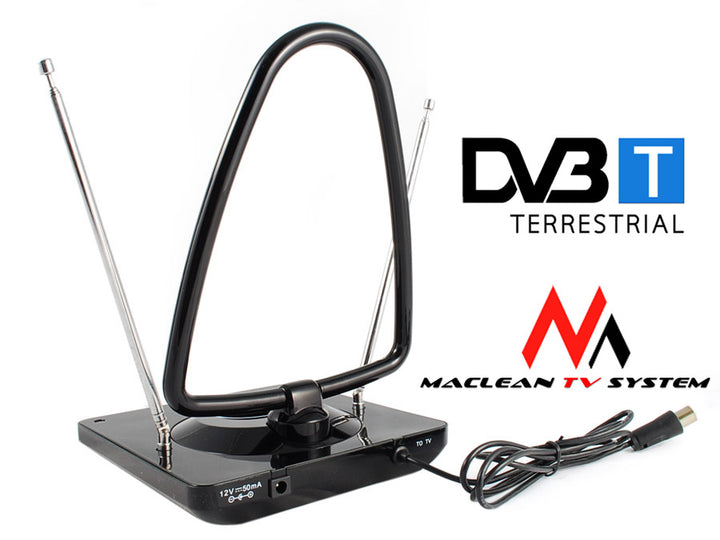 Antena TV Radio DVB-T Interior DVBT 45dB Maclean MCTV-963