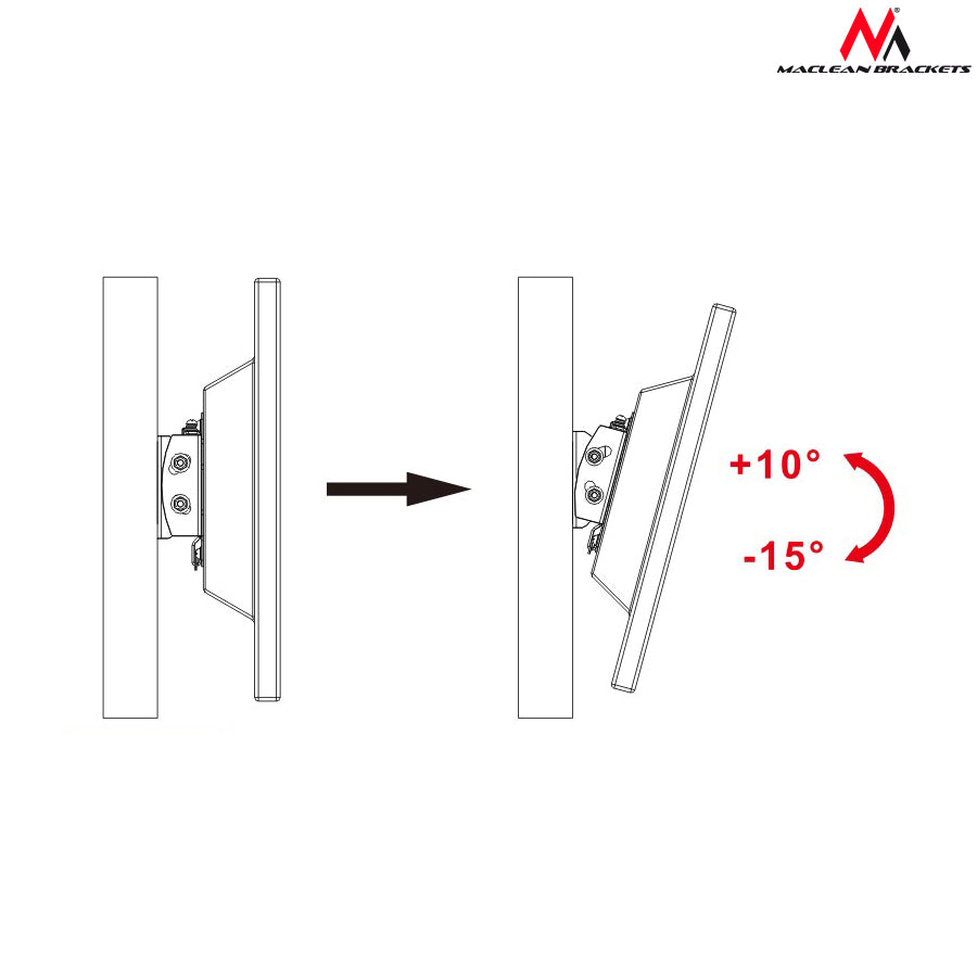 Soporte de TV 13-27" 20 kg max VESA 100x100 Negro Maclean MC-596