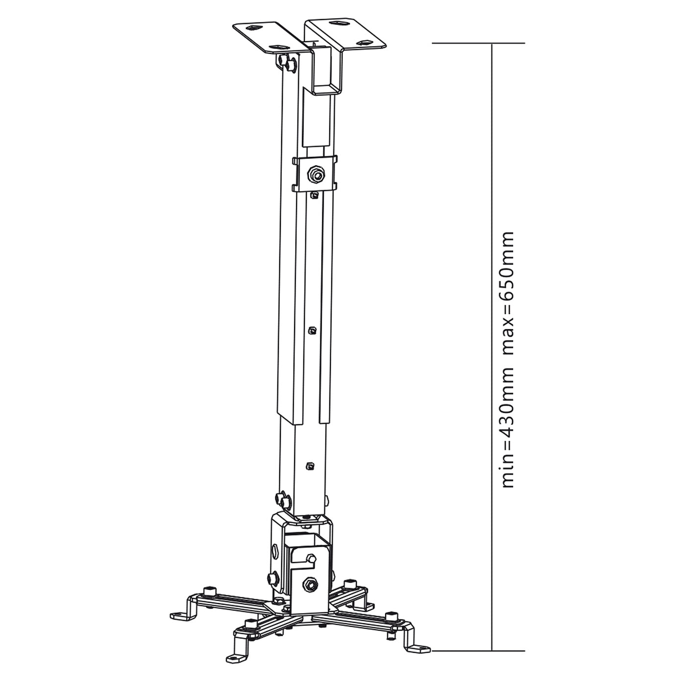 Suporte para projetor de teto até 20 kg Universal Maclean MC-581