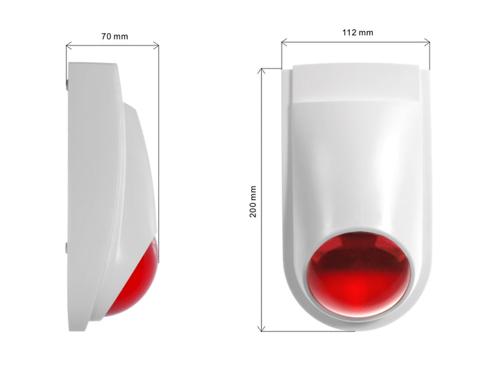 Sirena de alarma simulada Con diodo LED intermitente