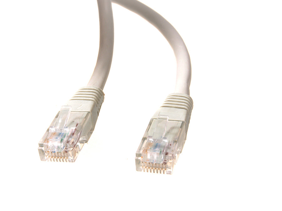 Cabo de rede UTP LAN CAT6, terminado com conectores RJ45, cinza - 2m