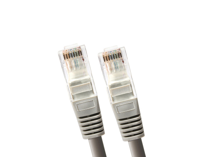 Cabo de rede UTP LAN CAT6, terminado com conectores RJ45, cinza - 2m