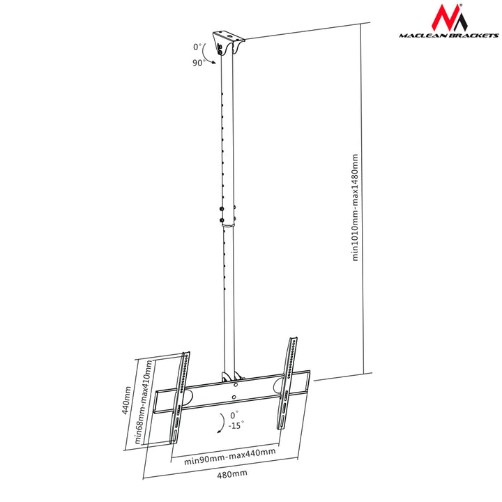 32-55", 50kg, VESA ajustável 90°