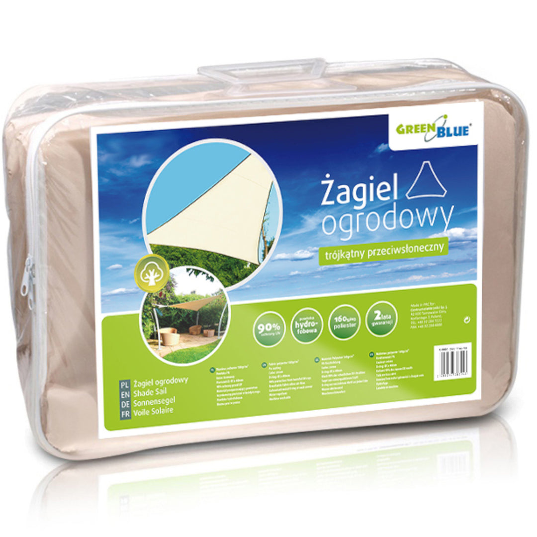 Toldo de jardim vela 5 m poliéster triângulo GreenBlue GB502