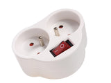 Tomada elétrica Maclean, com interruptor, x2, máx. 3680 W, MCE31
