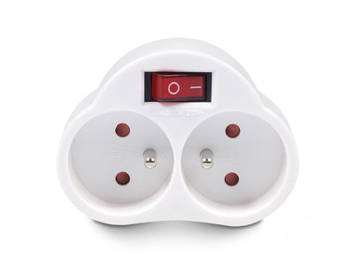 Tomada elétrica Maclean, com interruptor, x2, máx. 3680 W, MCE31