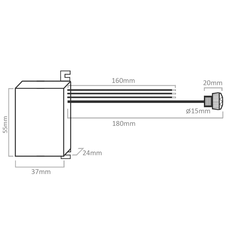 Sensor crepuscular con sonda externa 2300W Maclean Energy MCE34