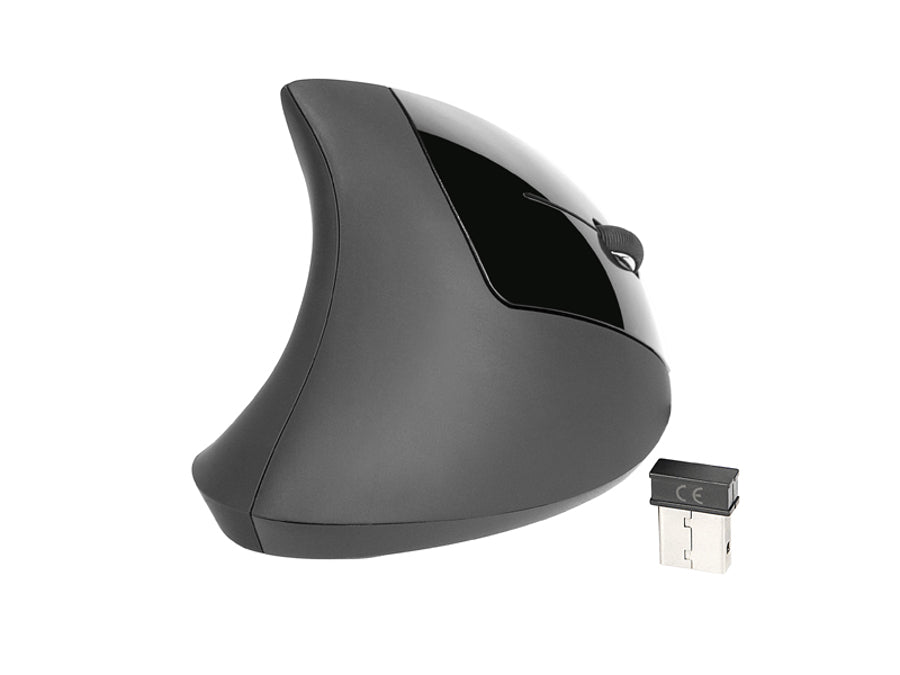 Mouse sem fio ergonômico com retroiluminação USB Flipper RF Nano USB, óptico, PC, 1600 DPI, roda