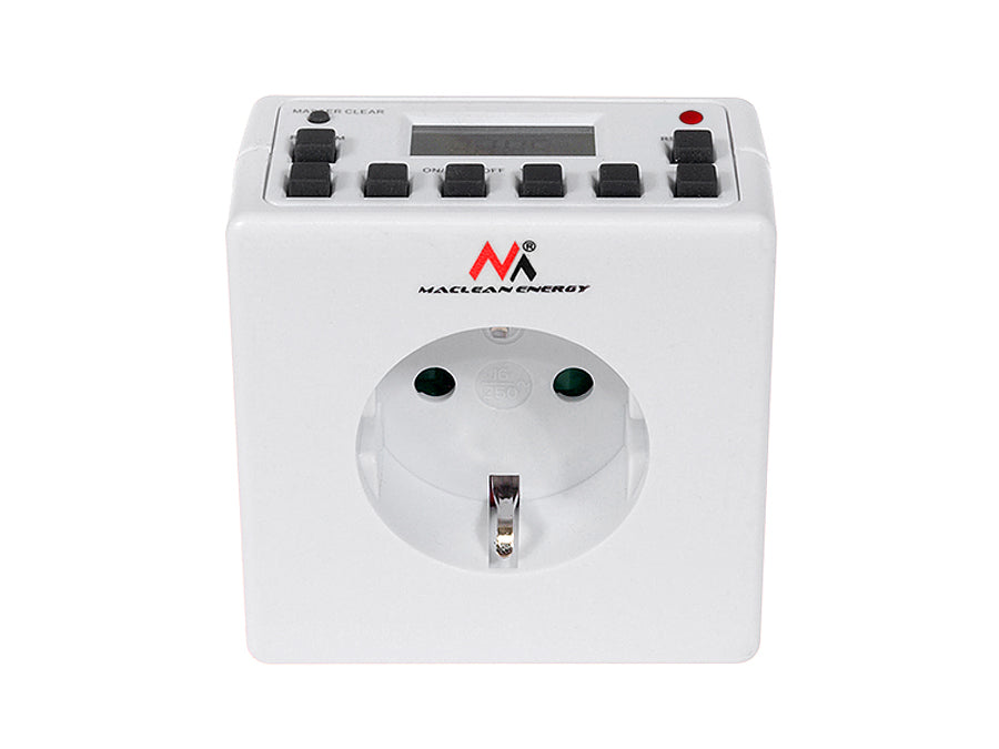 Programador eléctrico digital diario semanal 3600W 16A 240V Maclean MCE30G