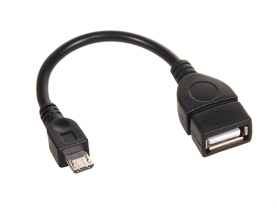 Cable adaptador USB 2.0 OTG (hembra) a micro USB (macho) 15cm Maclean MCTV-696