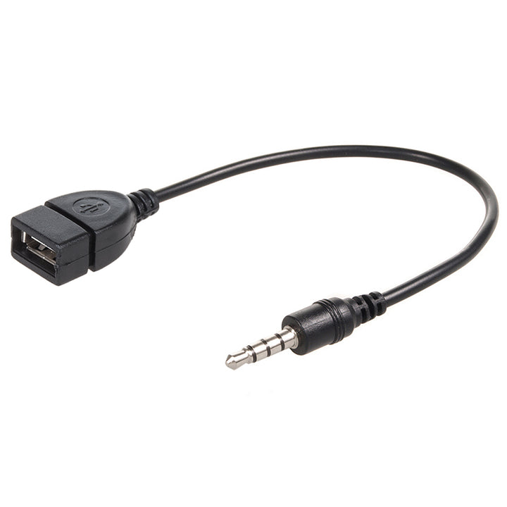 Cable adaptador USB 2.0 (hembra) a mini jack 3.5mm (macho) 15cm Maclean MCTV-693