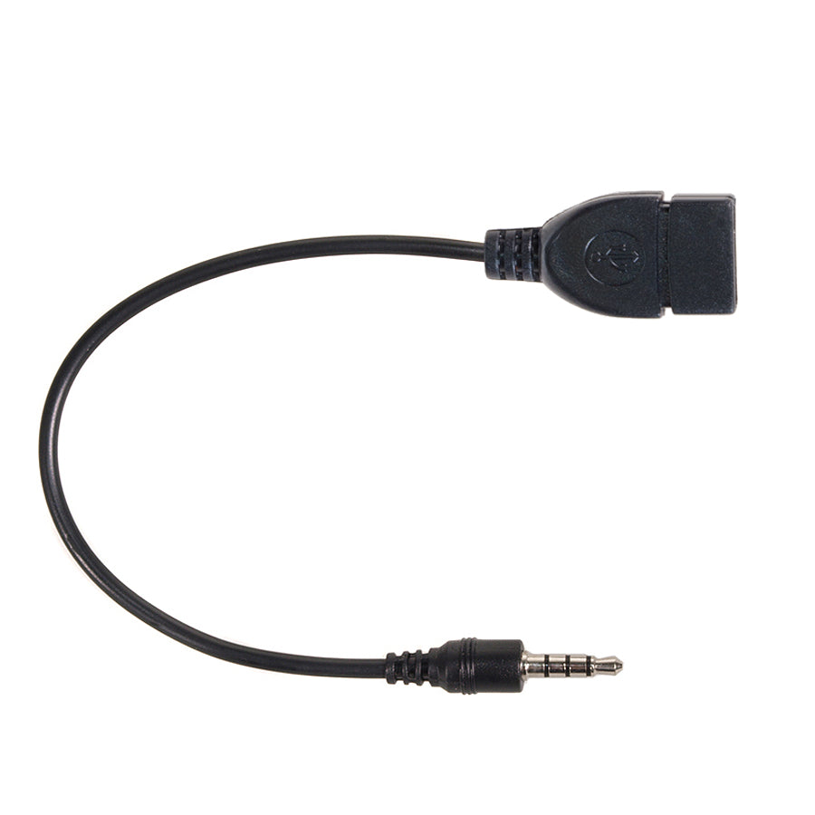 Cabo adaptador USB 2.0 (fêmea) para mini jack de 3,5 mm (macho) 15 cm Maclean MCTV-693