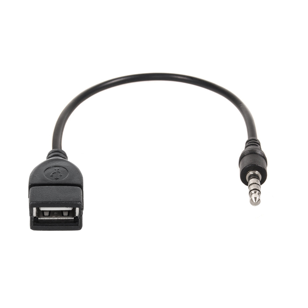 Cabo adaptador USB 2.0 (fêmea) para mini jack de 3,5 mm (macho) 15 cm Maclean MCTV-693