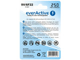 Bateria EverActive Ni-MH 9V 6F22 250mAh Linha Prata