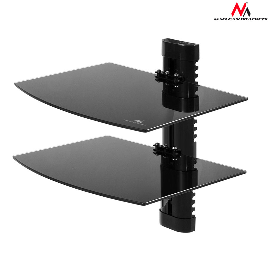 Mesa de pared rtv dvd cristal 2 niveles tapa placa