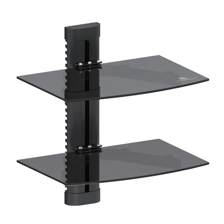 Mesa de pared rtv dvd cristal 2 niveles tapa placa