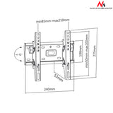Suporte fixo de parede para tela de TV LCD LED 23-42", 25kg, VESA 200x200 Maclean MC-667