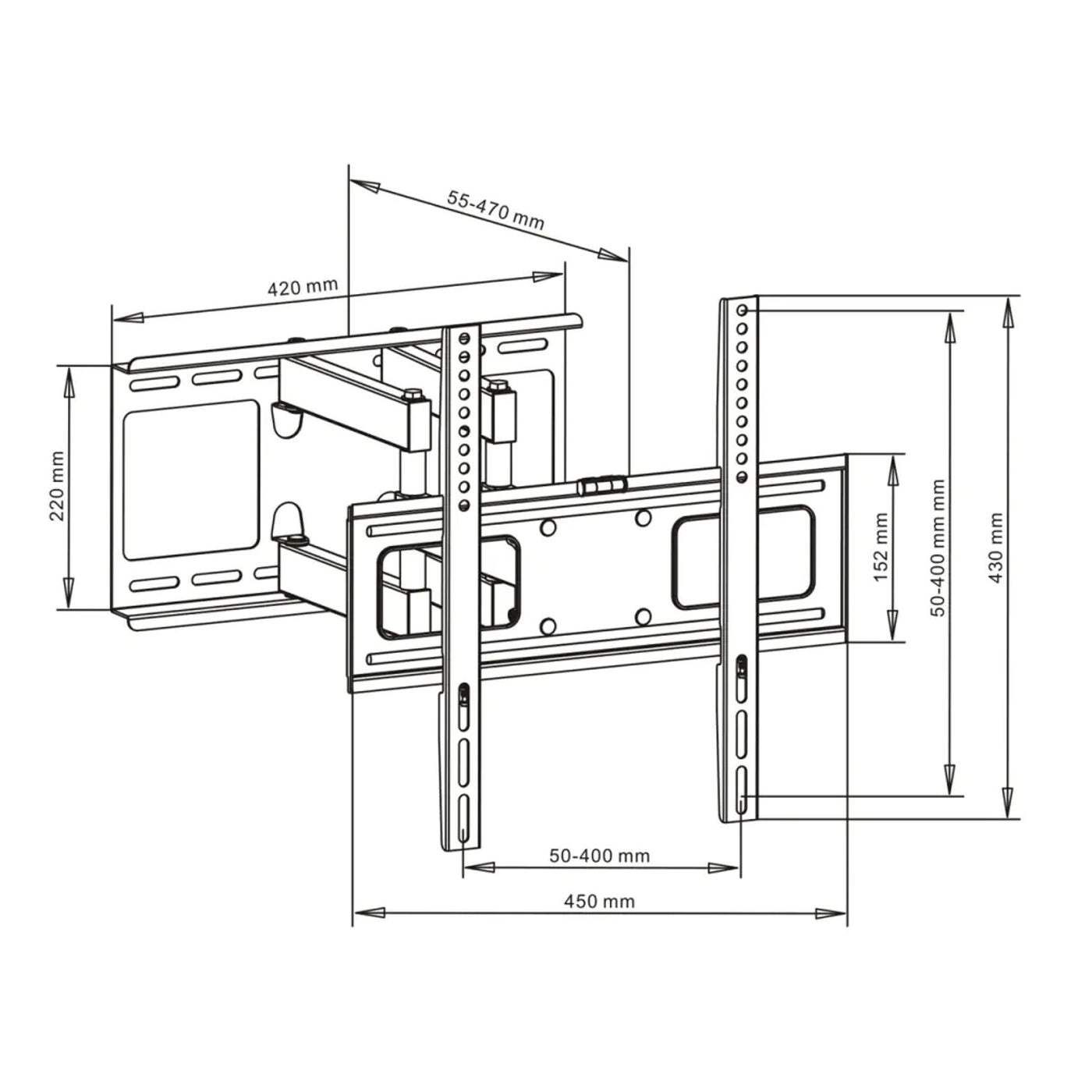 Soporte para brazo para TV LED / LCD / Plasma 23-55 "45kg AR-70 Art