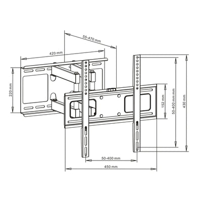 Suporte de braço para TV LED / LCD / Plasma 23-55 "45kg AR-70 Art