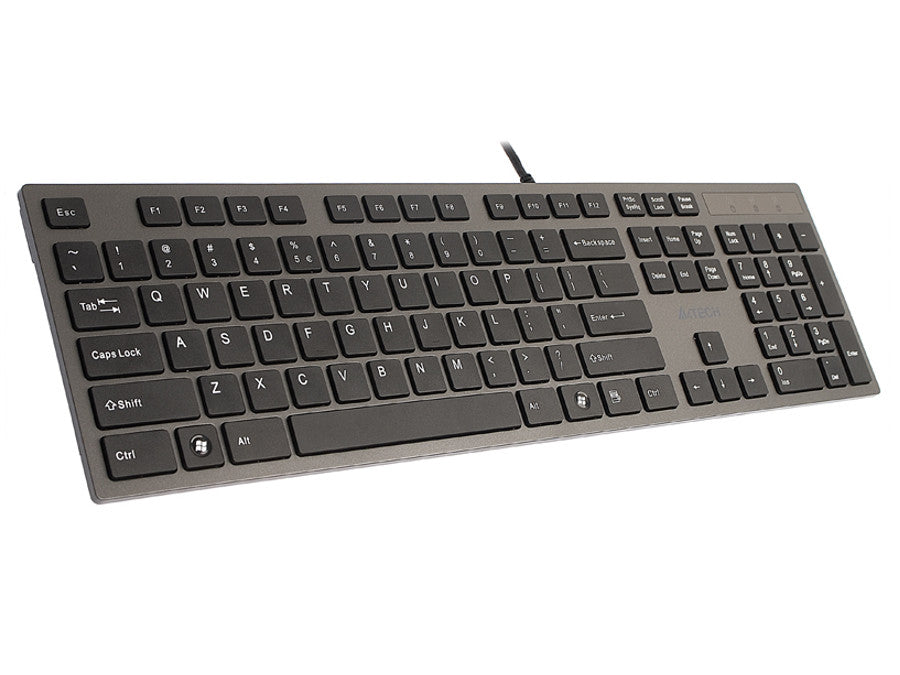 Teclado KV-300H Slim USB Hub USB A4-Tech ultra plano