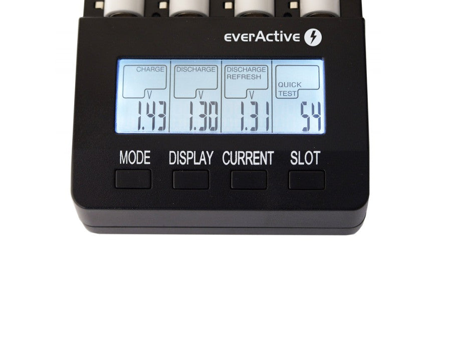 Cargador de pilas AAA R03, AA R6, Ni-MH/Ni-CD EverActive NC-3000